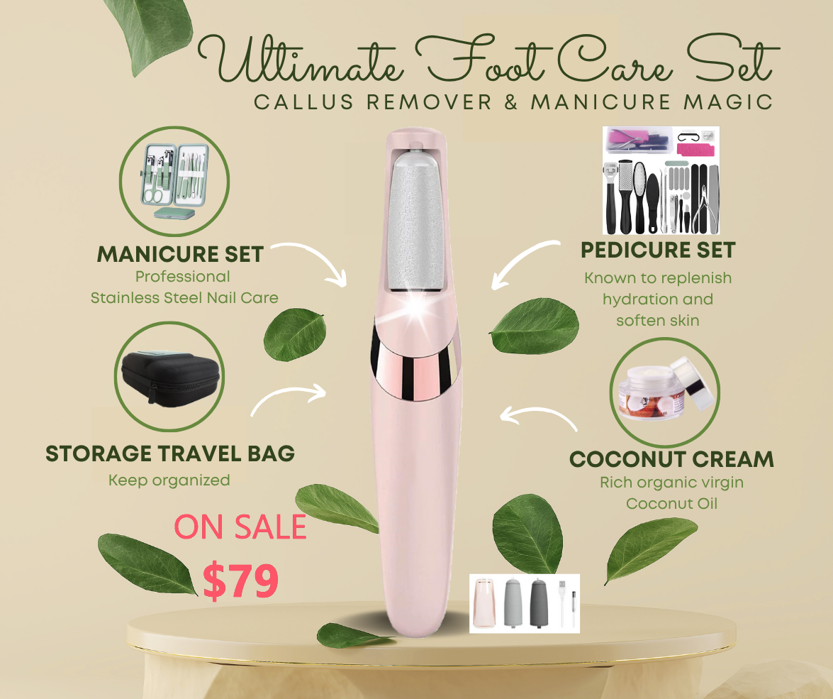 Ultimate Foot Care Set: Callus Remover & Manicure Magic