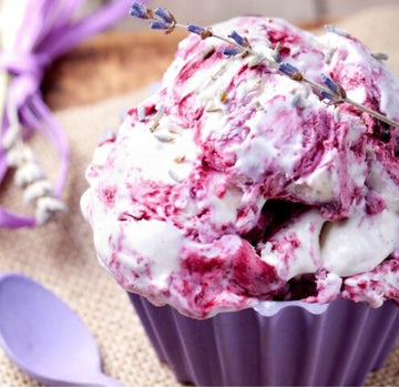 Lavender Blackberry Swirl Ice Cream (C)