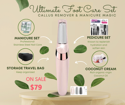 Ultimate Foot Care Set: Callus Remover & Manicure Magic