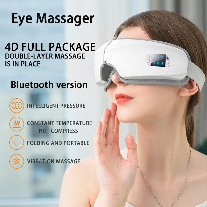 Nohlas Smart Eye Massager with Hot Compress & Bluetooth