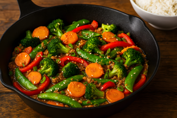 Almond Pulp Veggie Stir-Fry