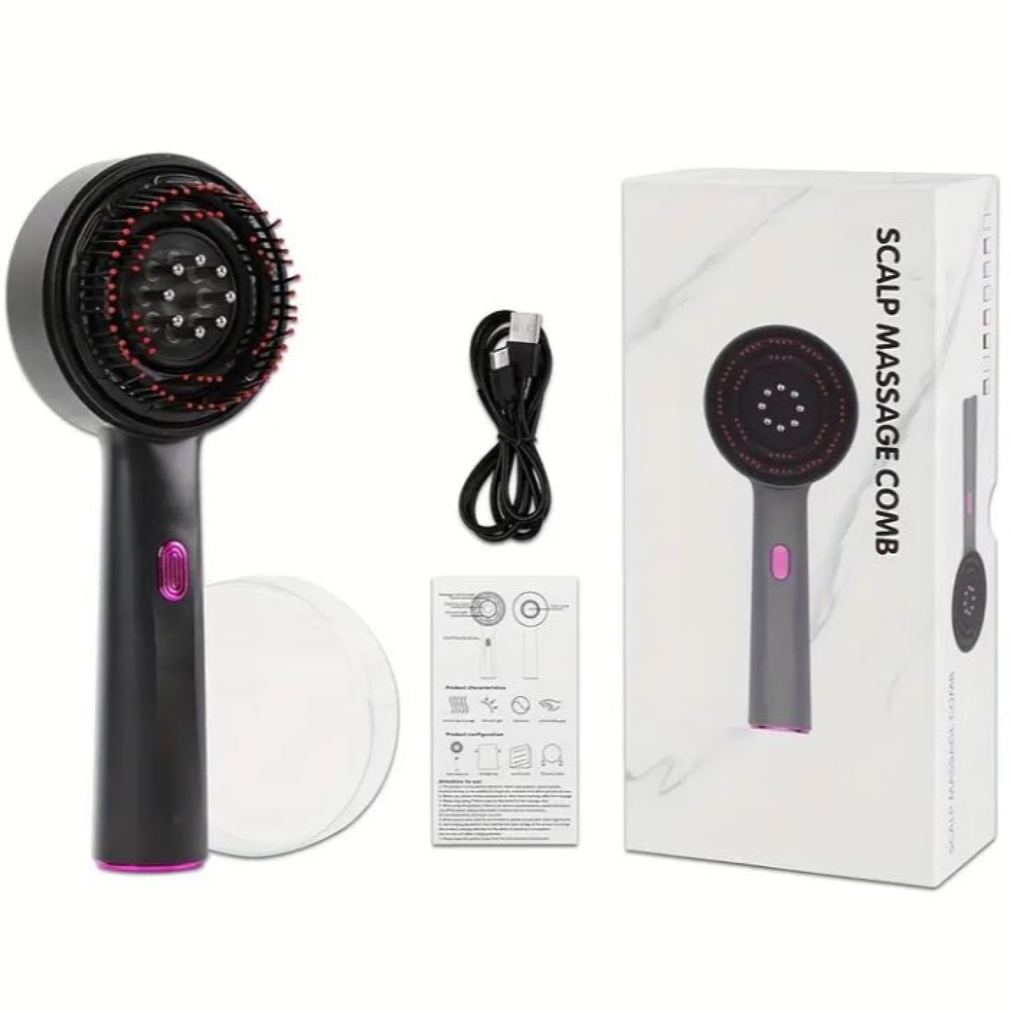 Nohlas Scalp Massager Brush with Red Light Therapy